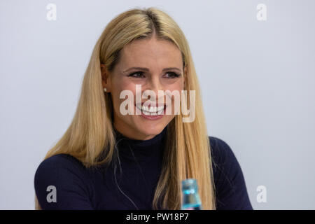 Frankfurt, Deutschland - 11. Oktober 2018: Michelle Hunziker am 70. Frankfurter Buchmesse Buchmesse Frankfurt Kredit: Markus Wissmann/Alamy leben Nachrichten Stockfoto