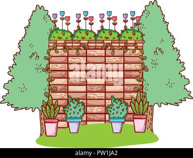 Garten Cartoon Stock Vektor