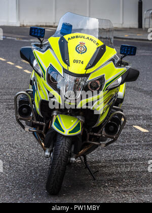 London Ambulance Service Motorrad Motorrad keine Reiter geparkt Stockfoto