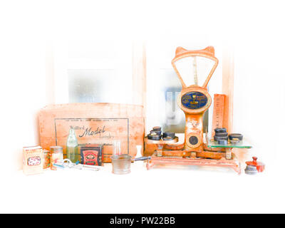 Erinnerungsstücke an Carnforth Bahnhof im Norden Lancashire, als der Film 1940 der romantischen Film eine kurze Begegnung verwendet wurde Stockfoto