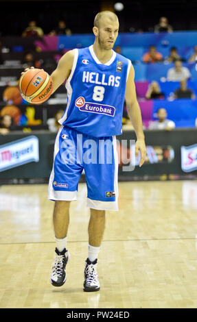 Nick Calathes. Griechenland Basketball Nationalmannschaft. FIBA Wm Spanien 2014 Stockfoto