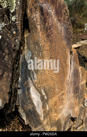 Die prähistorischen Felsmalereien des Coa Valley ist ein Open air Jungpaläolithikum archäologische Stätte im Nordosten Portugals Stockfoto