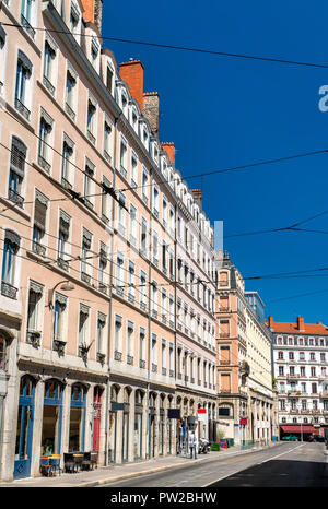 Französische Architektur in der 1. Arrondissement Lyon - Rhône-Alpes, Frankreich Stockfoto