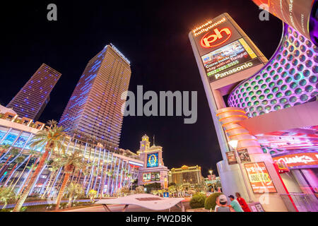 Juni 23, 2014, Las Vegas, USA - Planet Hollywood und kosmopolitische Gebäude in Las Vegas Stockfoto