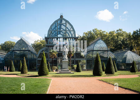 Die großen Gewächshäuser des Botanischen Gartens Stockfoto