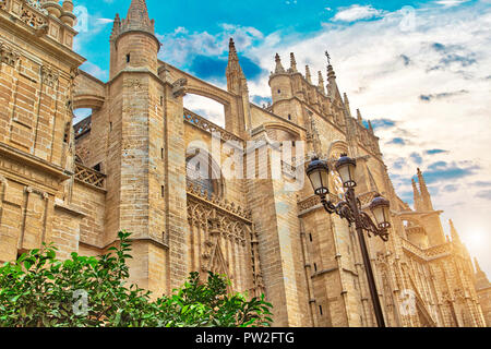 Sevilla, Spain-October 16, 2017: Sehenswürdigkeiten Kathedrale Santa Maria in Sevilla Stockfoto