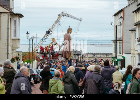 Oktober, 2018. Liverpool, Großbritannien. Zum letzten Mal irgendwo in der Welt Die "Riesen" auf den Straßen von Liverpool als Teil der "Liverpool's Dream'. Stockfoto