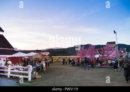 Chiang Rai, Thailand - 30. November 2017: Farm Festival auf dem Hügel 2017, die Veranstaltung in Singha Park Chiang Rai. Stockfoto