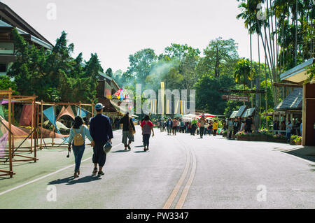 Chiang Rai, Thailand - Dezember 5, 2017: Die Farben von Doi Tung Festival kehrt nach dem Erfolg im letzten Jahr, die Umwandlung der Berge von Doi Tung. Stockfoto