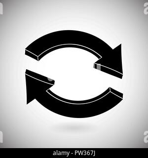 Pfeile. Schwarz Papierkorb-Symbol. Hand Skizze gezeichnet Stock Vektor