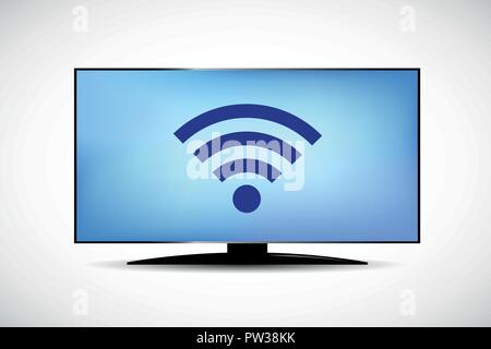 Smart TV-Symbol wlan moderne Technologie illunstration Vector EPS 10. Stock Vektor