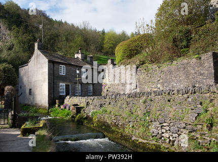 Castleton Cottages im Peak District National Park Stockfoto