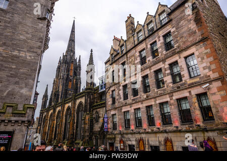 Die Nabe, Aula, Royal Mile, Edinburgh, Schottland, Vereinigtes Königreich Stockfoto