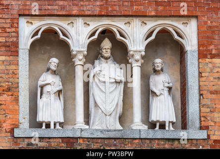 Basilica di Sant'Ambrogio. Mailand. Fassade Fragment Stockfoto