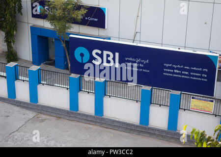 HYDERABAD, INDIEN - August 02,2017 State Bank of India ist eine indische Multinationale, Öffentlicher Sektor Banken und Finanzdienstleister Stockfoto