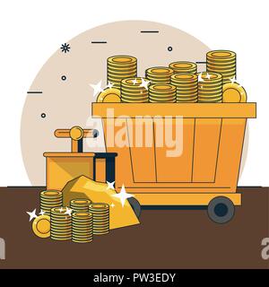 Bitcoin Mining cartoons Stock Vektor