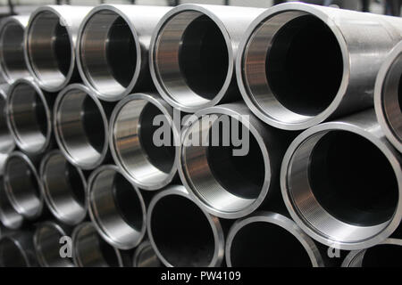 Steel Pipe Profile Stockfoto