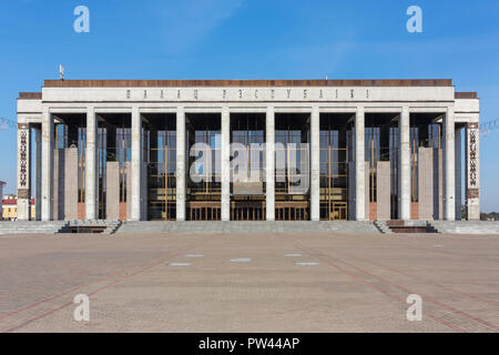 Palast der Republik am Oktoberplatz in Minsk, Weißrussland Stockfoto