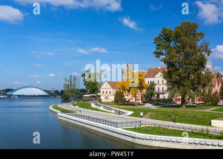 Traetskae Pradmestse (Trinity Suburb) - Historisches Zentrum von Minsk, Weißrussland Stockfoto