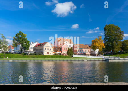 Traetskae Pradmestse (Trinity Suburb) - Historisches Zentrum von Minsk, Weißrussland Stockfoto