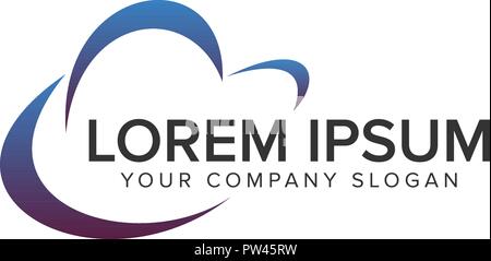Abstrakte Cloud Logo Design Konzept Vorlage. voll editierbar Vektor Stock Vektor
