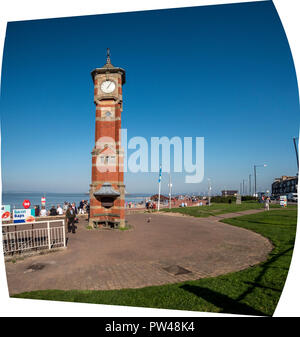 Morecambe Bay Uhrturm auf Morecambe Promenade Stockfoto