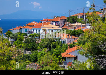 Palio Klima Dorf, Insel Skopelos, Nördliche Sporaden, Magnessia, Thessalien, Griechenland. Stockfoto