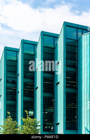 Sheffield, Großbritannien - 29.August 2018: Informationen Commons Gebäude Exterieur architektonische Fassade, Bibliothek und EDV-Gebäude an der Universität Sheffield Stockfoto