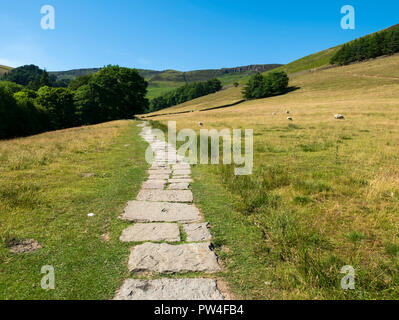 Fußweg, Morley, Hope Valley, Nationalpark Peak District, Derbyshire, England. Stockfoto