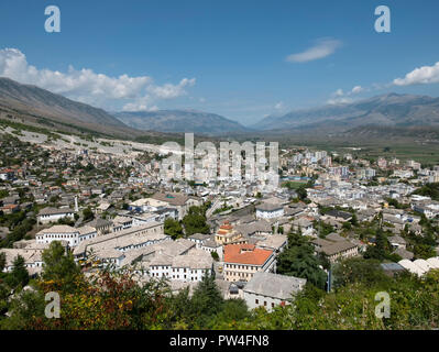 Gjirokaster, Gjirokastra County, der Republik Albanien. Stockfoto