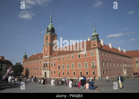 Das königliche Schloss in Warschau ist ein Schloss Residency, die früher im Laufe der Jahrhunderte als offizielle Residenz der polnischen Könige serviert. Es ist in der Burg entfernt, am Eingang des Warschauer Altstadt. Stockfoto