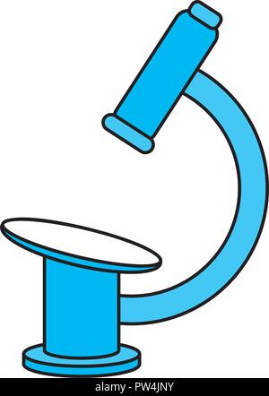 Mikroskop wissenschaftliches Werkzeug Stock Vektor