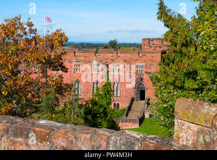 Shrewsbury Castle, Shropshire, im Herbst Sonnenschein. Stockfoto