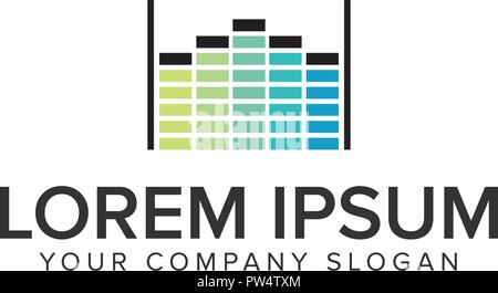 Aqualizer Musik logo Stock Vektor