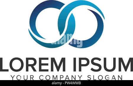 Unbegrenzte kreisförmigen Logo Stock Vektor