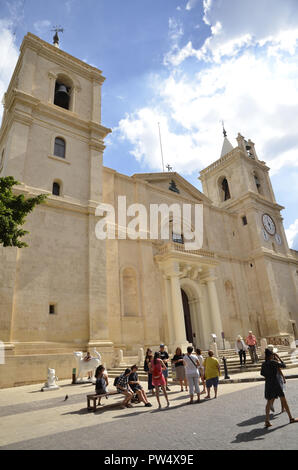 St. John's Co-Cathedral in der maltesischen Hauptstadt Valletta. Stockfoto