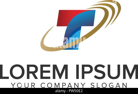 Buchstaben T-Technologie Logo Design Konzept Vorlage Stock Vektor