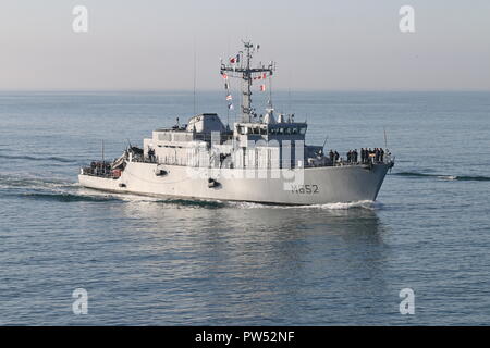 Die französische Marine Minehunter FS Céphée in Portsmouth, Großbritannien am 5. Oktober 2018, Stockfoto