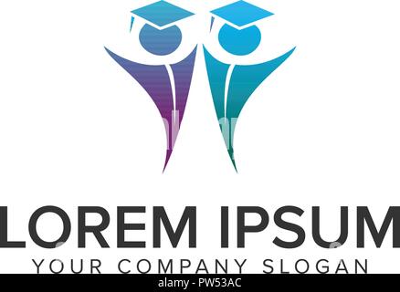 Bildung Menschen Logos Design Konzept Vorlage Stock Vektor