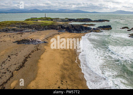 Strand an der Spitze des Angesey Llanddwyn Island North Wales Stockfoto