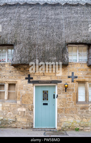 Die strohgedeckten Hütte. Chipping Campden, Cotswolds, England Stockfoto