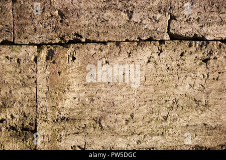 Textur Steinmauer Gatchina Palast, erbaut aus Stein Pudozh - rund um das Dorf Gatschina Bezirk Pudost, aus dem 17. Jahrhundert hergestellt. Stockfoto