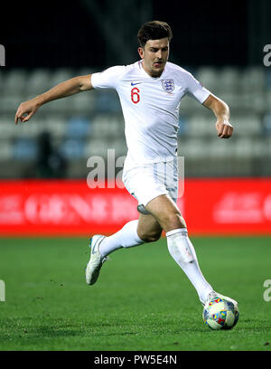 England's Harry Maguire während der UEFA Nationen Liga Spiel im Stadion HNK Rijeka in Kroatien. PRESS ASSOCIATION Foto. Bild Datum: Freitag, 12. Oktober 2018. Siehe PA-Geschichte Fußball Kroatien. Photo Credit: Tim Goode/PA-Kabel. Einschränkungen: Nutzung unter FA Einschränkungen. Nur für den redaktionellen Gebrauch bestimmt. Kommerzielle Nutzung nur mit vorheriger schriftlicher Zustimmung der FA. Keine Bearbeitung außer zuschneiden. Stockfoto