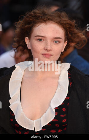 LONDON, GROSSBRITANNIEN. Oktober 12, 2018: Becky Fiennes bei der London Film Festival Screening von "Die Ballade von Buster Scruggs" im Cineworld Leicester Square, London. Bild: Steve Vas/Featureflash Credit: Paul Smith/Alamy leben Nachrichten Stockfoto