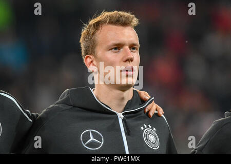 Ingolstadt, Bayern. 12 Okt, 2018. Fußball, U-21 Männer: EM-Qualifikation, Deutschland gegen Norwegen, Runde 1, Gruppe 5, 13. Spieltag bei Audi Sportpark. Deutschlands Lukas Klostermann. Foto: Armin Weigel/dpa/Alamy leben Nachrichten Stockfoto