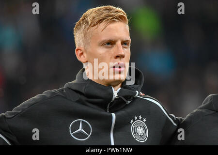 Ingolstadt, Bayern. 12 Okt, 2018. Fußball, U-21 Männer: EM-Qualifikation, Deutschland gegen Norwegen, Runde 1, Gruppe 5, 13. Spieltag bei Audi Sportpark. Deutschlands Timo Baumgartl. Foto: Armin Weigel/dpa/Alamy leben Nachrichten Stockfoto