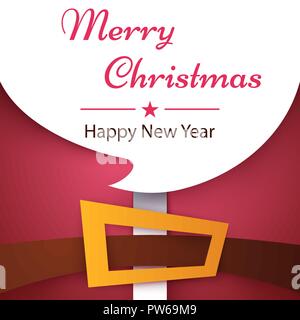 Frohes neues Jahr, frohe Weihnachten, Weihnachtsmann cartoon Zeichen. Stock Vektor