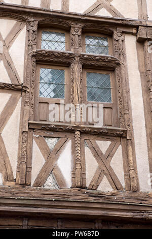 Ein Fenster im Maison d'Abraham Sens Stockfoto