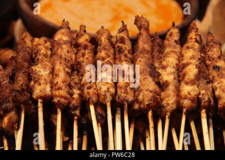 Sate Ayam Blora, die Signatur Chicken Satay von blora Regency Hotel in Central Java, Indonesien Stockfoto