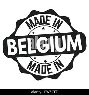 In Belgien Zeichen oder Stempel auf weißem Hintergrund, Vektor, Abbildung Stock Vektor